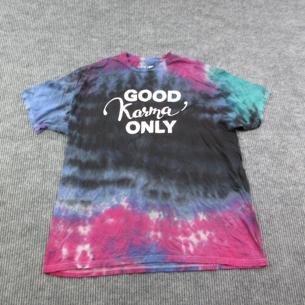 Good Karma Only Shirt Womens XL Multicolor Tie Dye Fashion Nova Graphic Tee